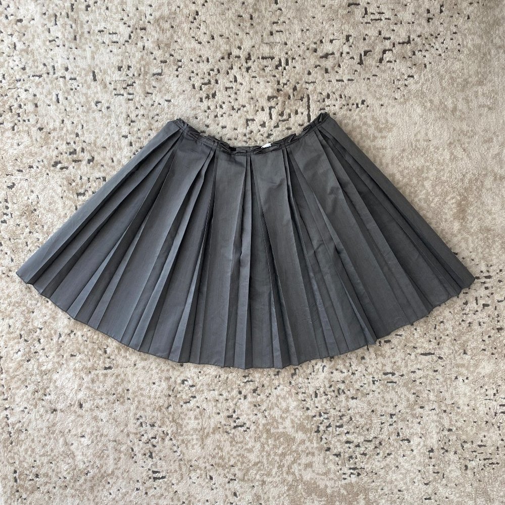 Gray Pleated Skirt